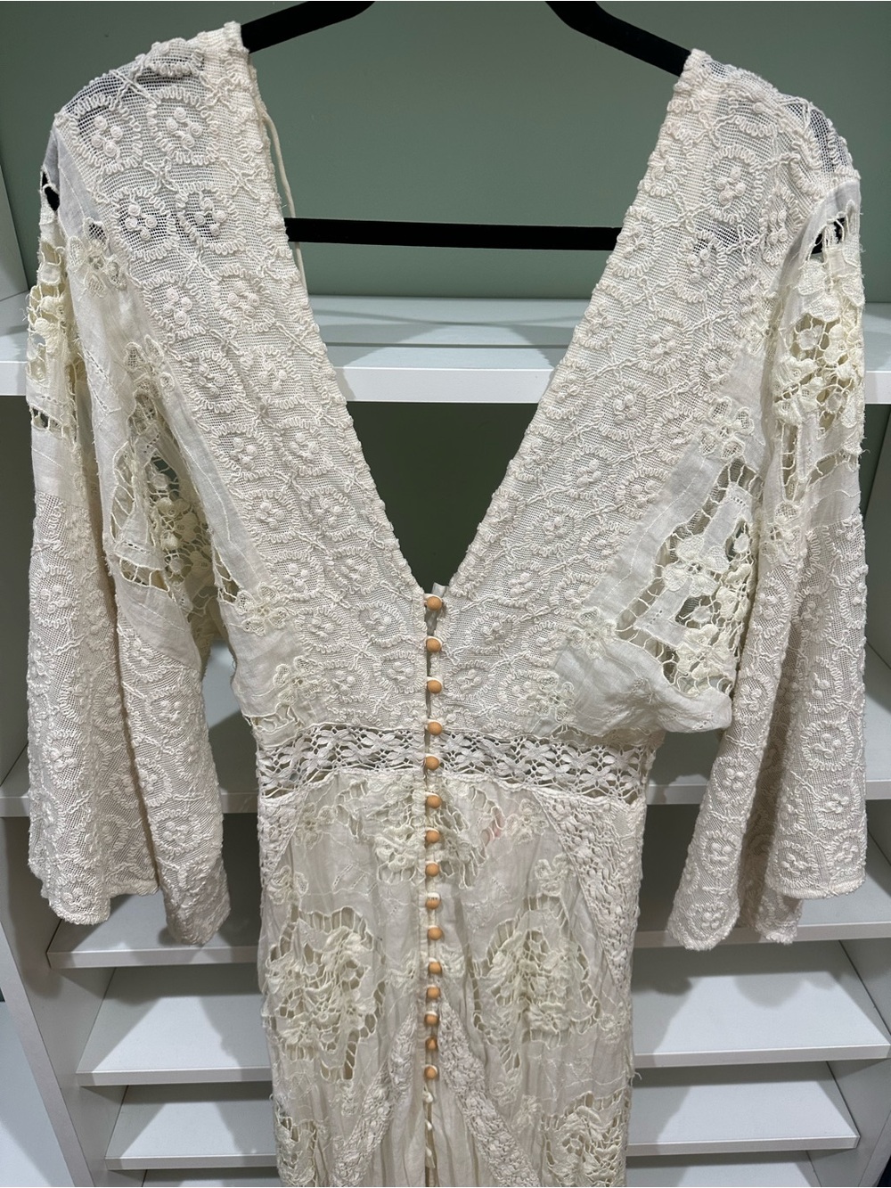 Free People Cream Lace Maxi Dress - Picture 4 of 5